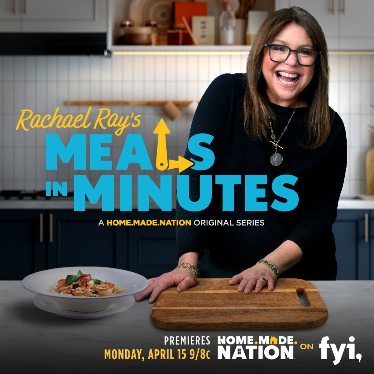 Rachael Ray’s Meals in Minutes is a fresh take on quick, easy, yummy meals! Brand new series premieres Monday, April 15th at 9/8c on FYI (@HomeMadeNation).