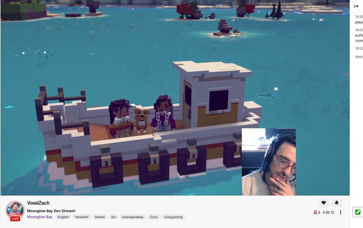Join us as Zach is playing Moonglow Bay on stream while doing dev commentary! 👁‍🗨 twitch.tv/voxelzach