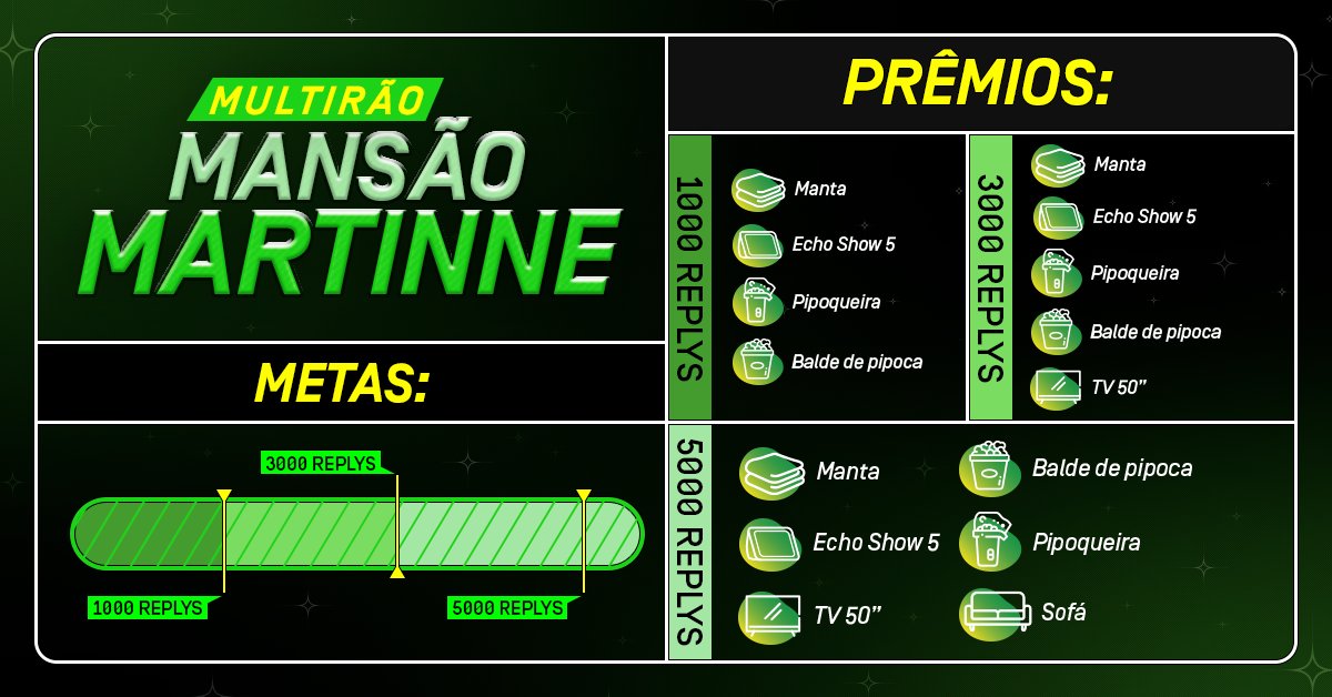 Tem Baytuxe online? 🙋‍♀️🙋‍♂️🙋Então bora de mutirão pra levar o #CinemaOiFibra pra Mansão mais amada dessa internet. Comente com #CinemaOiFibra ou dê um rt nesse tweet. Quanto maior o mutirão, mais prêmios pro @betomartinne