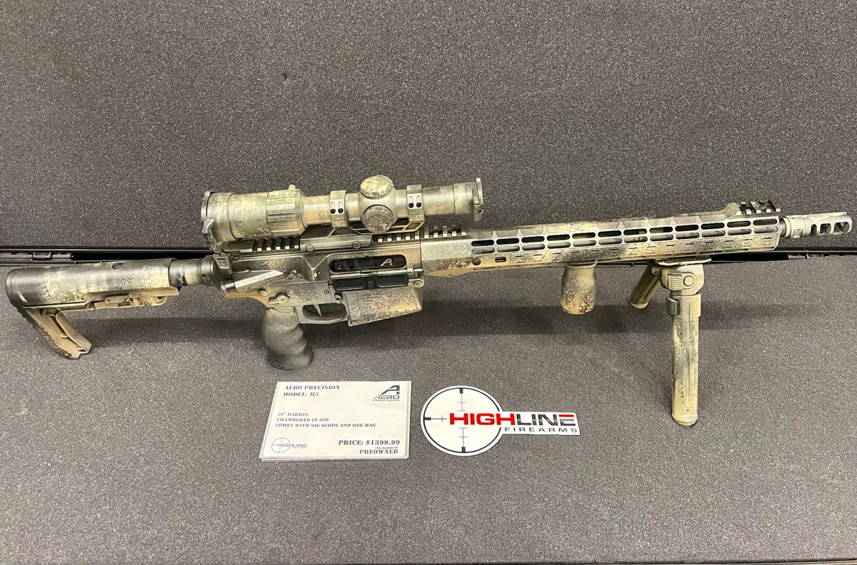 Pre Owned: Aero Precision M5 308win with scope and 1 mag!👀

highlinefirearms.com/products/aero-…