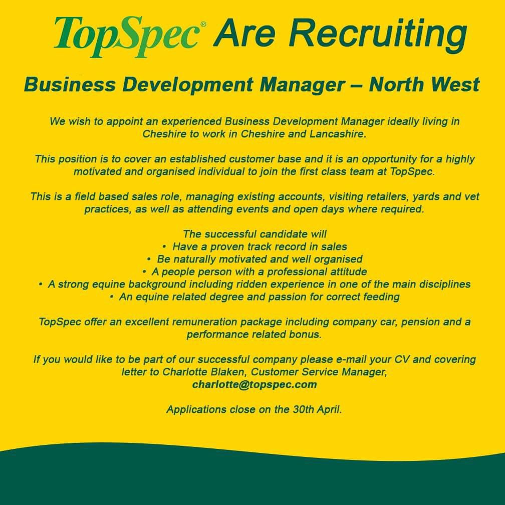 📍 𝐉𝐨𝐛 𝐎𝐩𝐩𝐨𝐫𝐭𝐮𝐧𝐢𝐭𝐲 📍

We are looking to recruit a Business Development Manager for the North West of England.

topspec.com/media-centre/j…