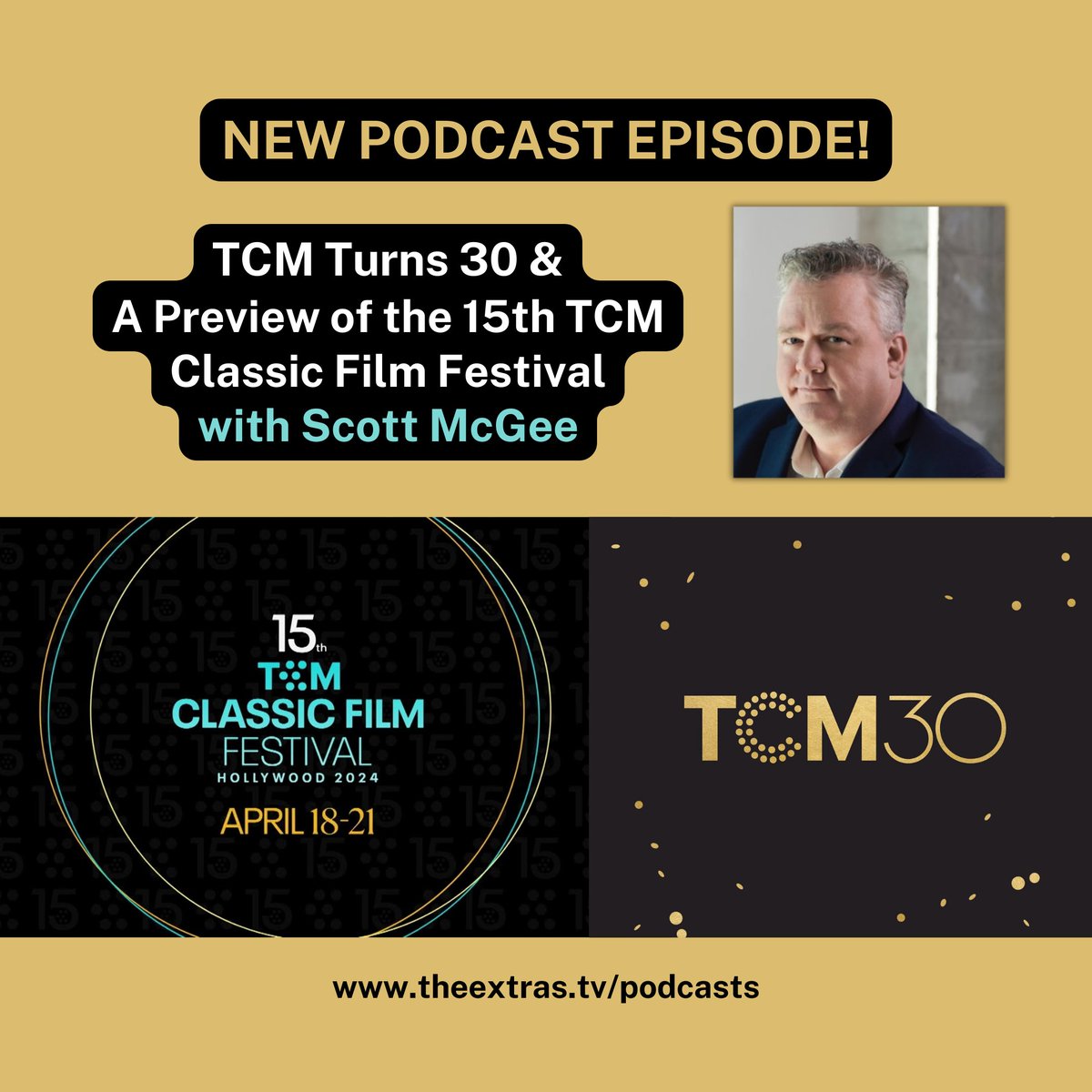 #TCM fans @JScottMcGee joins the podcast for a celebration 🥳 of #TCM30 & a preview of the 15th #TCMFF
Available on all #podcast providers:
buzzsprout.com/1781599/148788…

#tcmparty #classichollywood #film #classicfilm #classicmovies