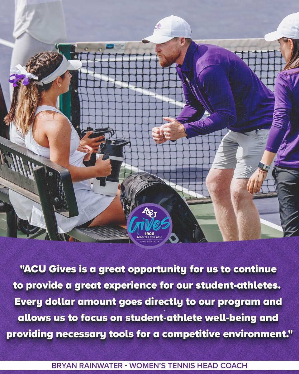 ACU_WTEN's tweet photo. We are 8️⃣ days away until 𝐀𝐂𝐔 𝐆𝐈𝐕𝐄𝐒‼️

Head Coach Rainwater helps provide insight on the opportunity to support our student-athlete experience🙌

Visit https://t.co/z5CymNuEqO to see how you can make an impact today‼️

#GoWildcats https://t.co/gmc8fLSLjH
