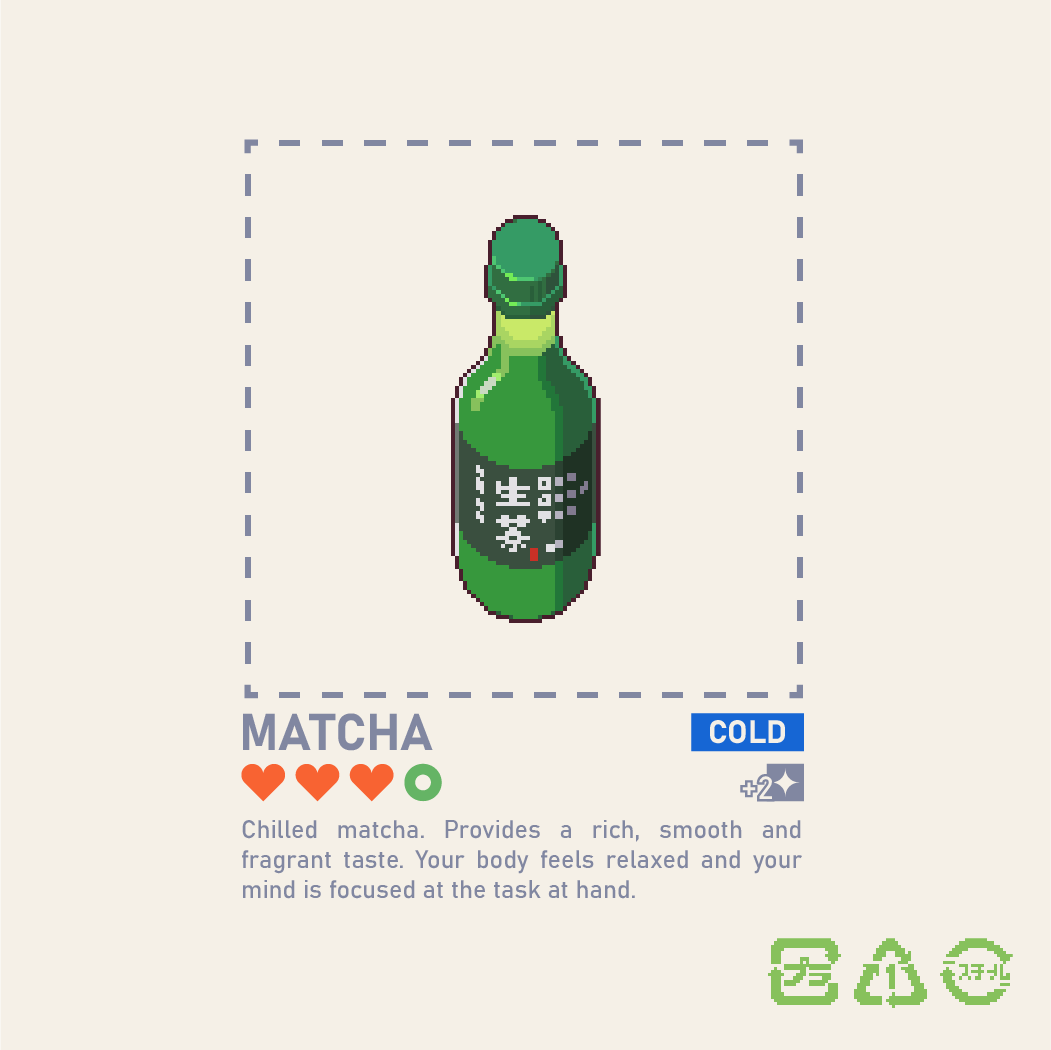 Matcha 🍵✨ Comment the next drink I should draw! #pixelart #ドット絵