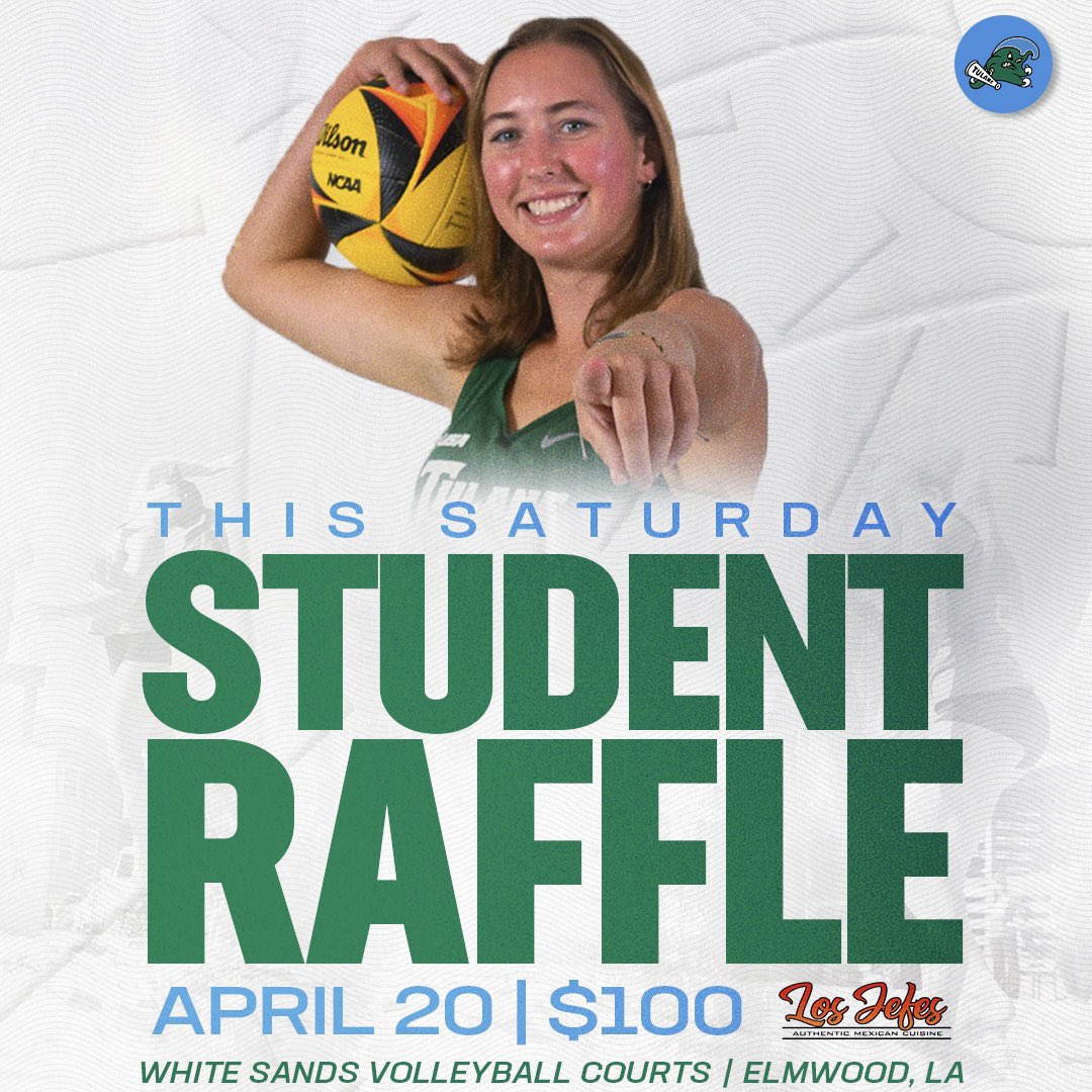 THIS WEEK @ HOME 🏝️

NOLA CLASSIC
FRIDAY- @ 4PM &amp; 6:30PM
SATURDAY- @ 11AM*☀️ &amp; 1:30PM

🎓 *SENIOR DAY 🆓 BUCKET HATS for the first 50 fans!!
🎟️ *TULANE student raffle for a $100 gift card to Los Jefes🌯 (winner announced directly after the Tulane match @ 12:15 PM)

#RollWave🌊🏝️