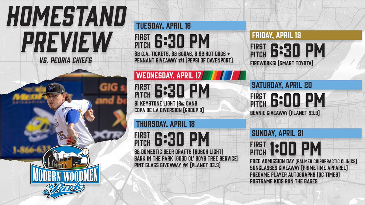 From Pennants to Pint Glasses, here’s what’s coming up this week at the best minor league ballpark in America! ⚾️ #BanditTogether🦝