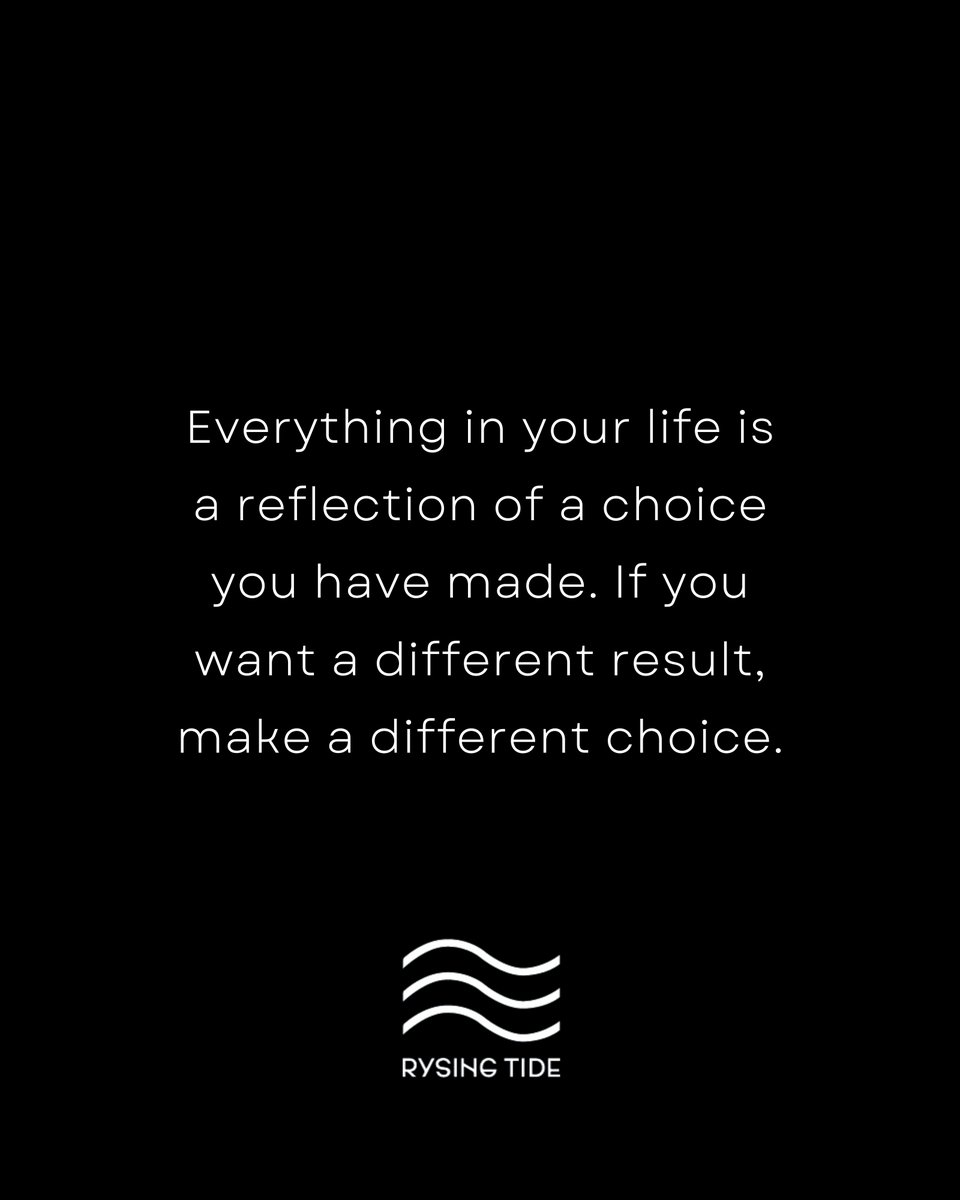 We are where we are because of our choices. Given that our choices shape our paths, you possess the agency to alter your course. If you’re not where you want to be, you can begin today by making different choices. For professional development inspiration follow @Rysing_Tide!