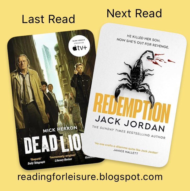 I loved the intrigue of #DeadLions from #MickHerron Have just started #Redemption by @JackJordanBooks and @simonschusterUK and it’s already giving me the chills