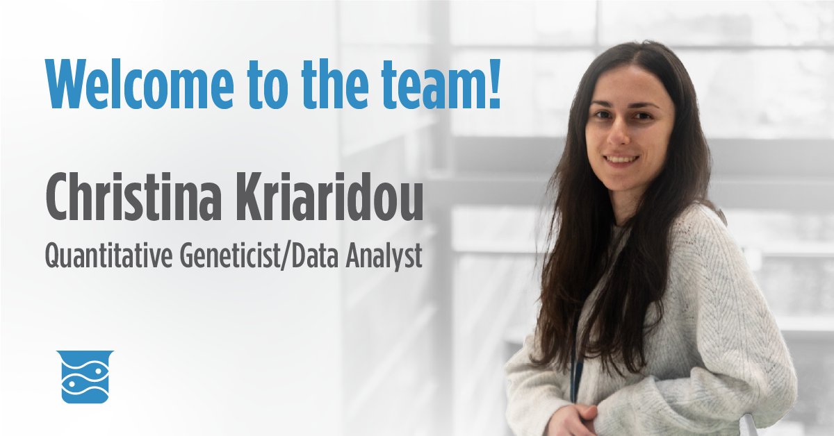 We're thrilled to welcome Christina Kriaridou to the team as our new Quantitative Geneticist/Data Analyst. Her addition reflects the ongoing expansion of our global breeding client portfolio and our commitment to providing genetics service excellence in the aquaculture sector.