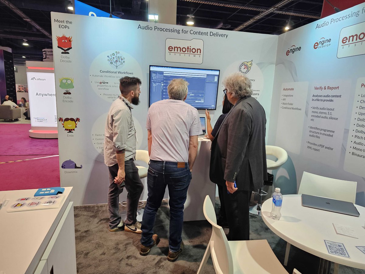 EmotionSystems's tweet photo. Excited to be present at this year's NAB Show in Las Vegas! After an amazing first day, we can't wait to see what Day 2 will bring!

If you're at this year's show too, visit us in the South Lower Hall, booth number SL4085.

#NABShow https://t.co/0roLqe12lY