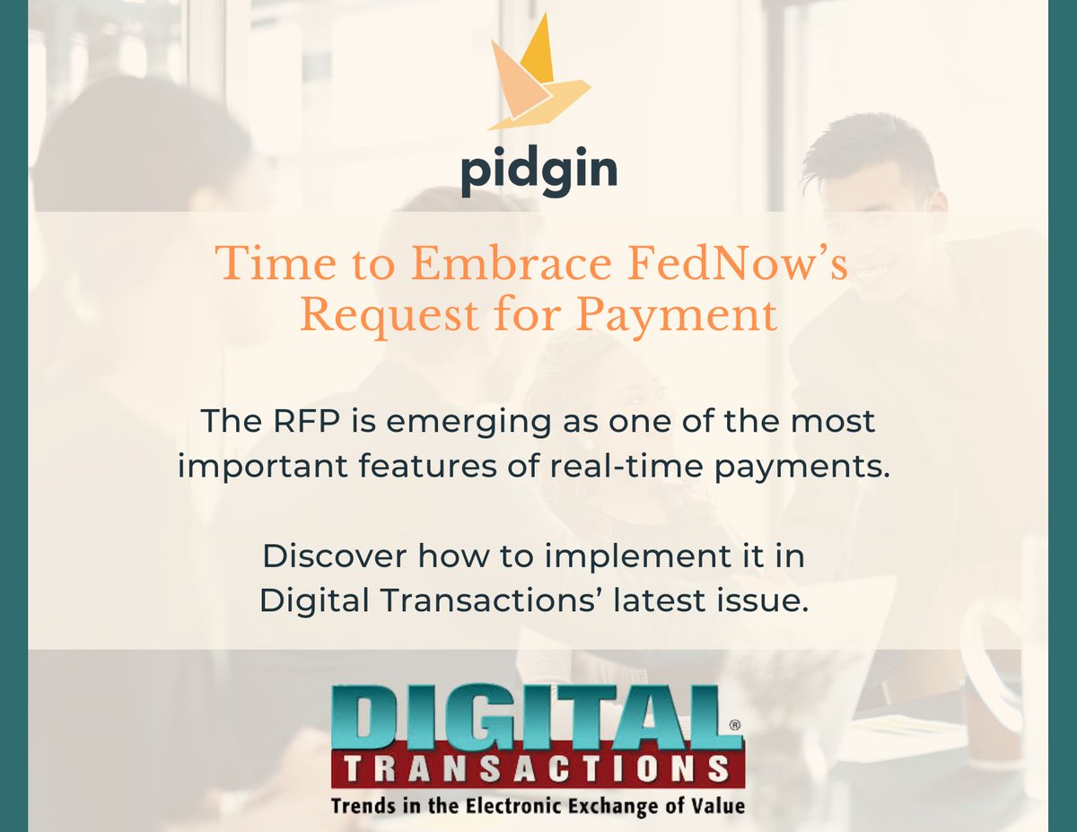 Request for Payment (RFP) isn’t a novel concept in banking or payments, but it will drive a lot of innovation over the next decade. 

Our CEO, Abhishek Veeraghanta explains how to implement them in his latest piece for Digital Transactions: hubs.ly/Q02sJxwc0 

#RFP #FedNow