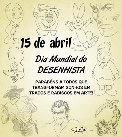 Feliz dia do Desenhista para vcs ai do X/Twitter