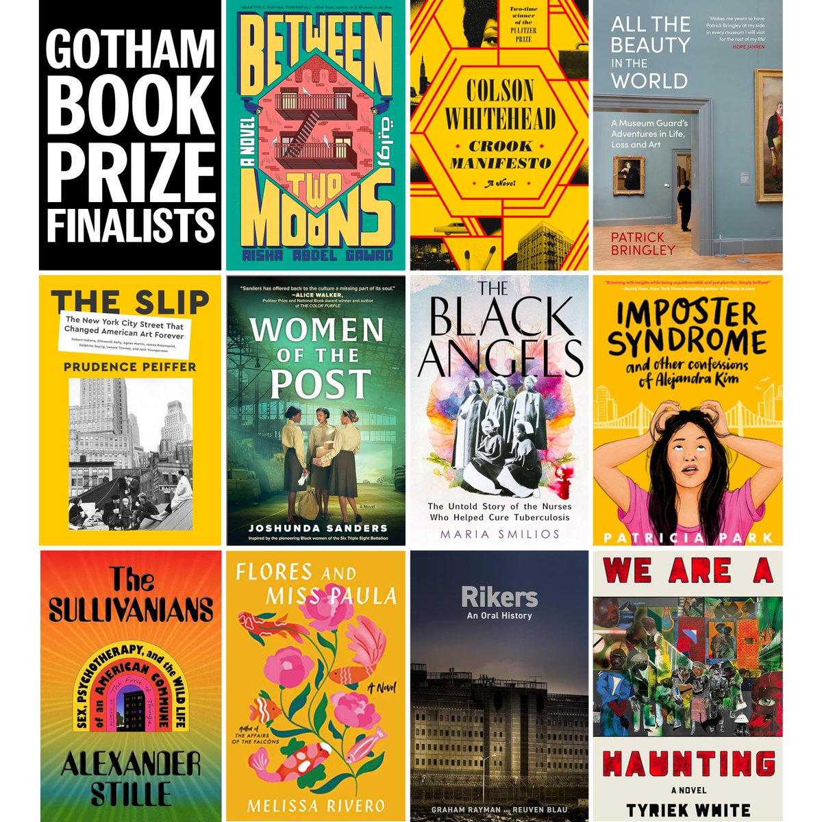 BIG NEWS: Announcing the 2024 finalists for the Gotham Book Prize! Congrats to the authors of these 11 outstanding selections 🥳 We're awarding the winner the $50,000 prize at @QPLNYC gala in June. Visit our site to buy the finalist books today! 📚 ptknitwear.com/lists/L4T59zfu…