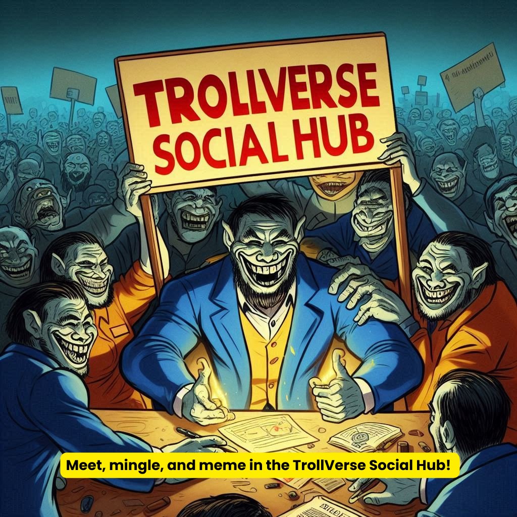 Meet, mingle, and meme in the TrollVerse Social Hub!

Join our vibrant community of trolls and dive into endless fun! 🤗

#TrollVerseSocial #MingleWithTrolls
