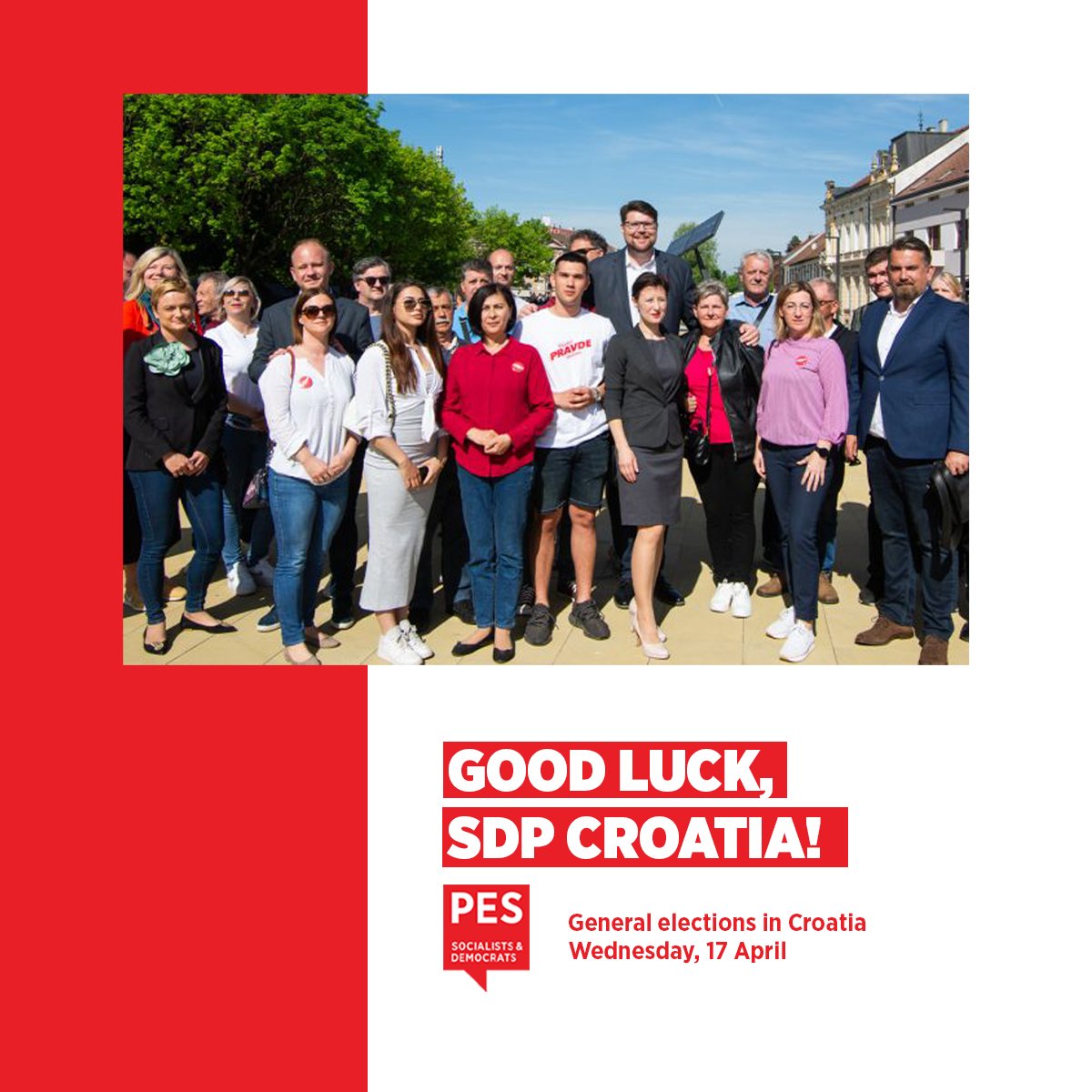 🇭🇷🗳 Good luck, @SDPHrvatske, on this Wednesday's elections. Croatia needs change! Sretno, Hrvatska treba promjene! Photo credit: SDP Croatia