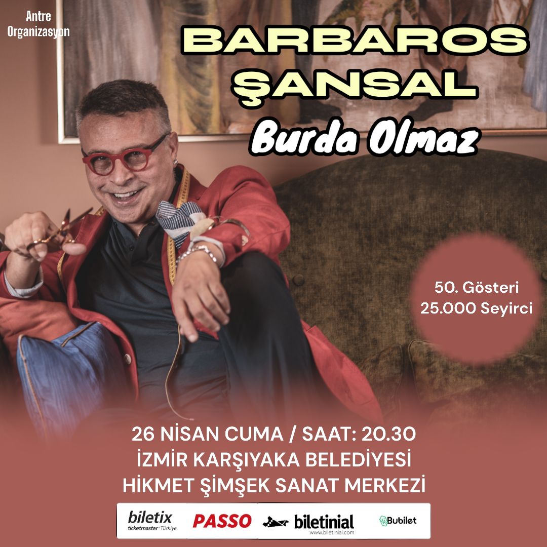 #BurdaOlmaz 24 ve 26 Nisan İzmir'de. Belki RT edersiniz diye şeettim 😜