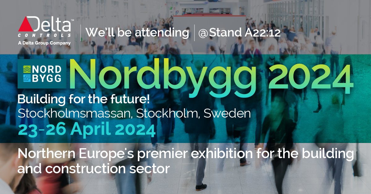 We'll be exhibiting at #Nordbygg2024 from April 23-26, 2024, in #Stockholm, Sweden! Our team of experts will be there to help you secure the future of your #smartbuilding with our  #smartequipment solutions. Swing by our Stand A22:12 to witness the power of Red5 Plus and Red5
