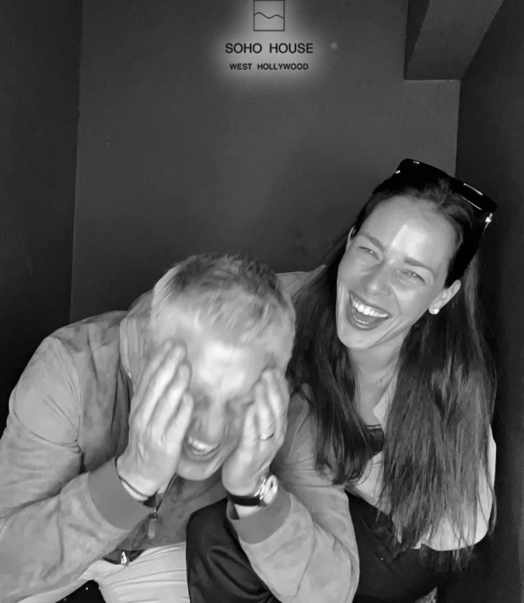 BSchweinsteiger's tweet photo. We have tried to stay serious 😂 @anaivanovic https://t.co/A64EycdAu7