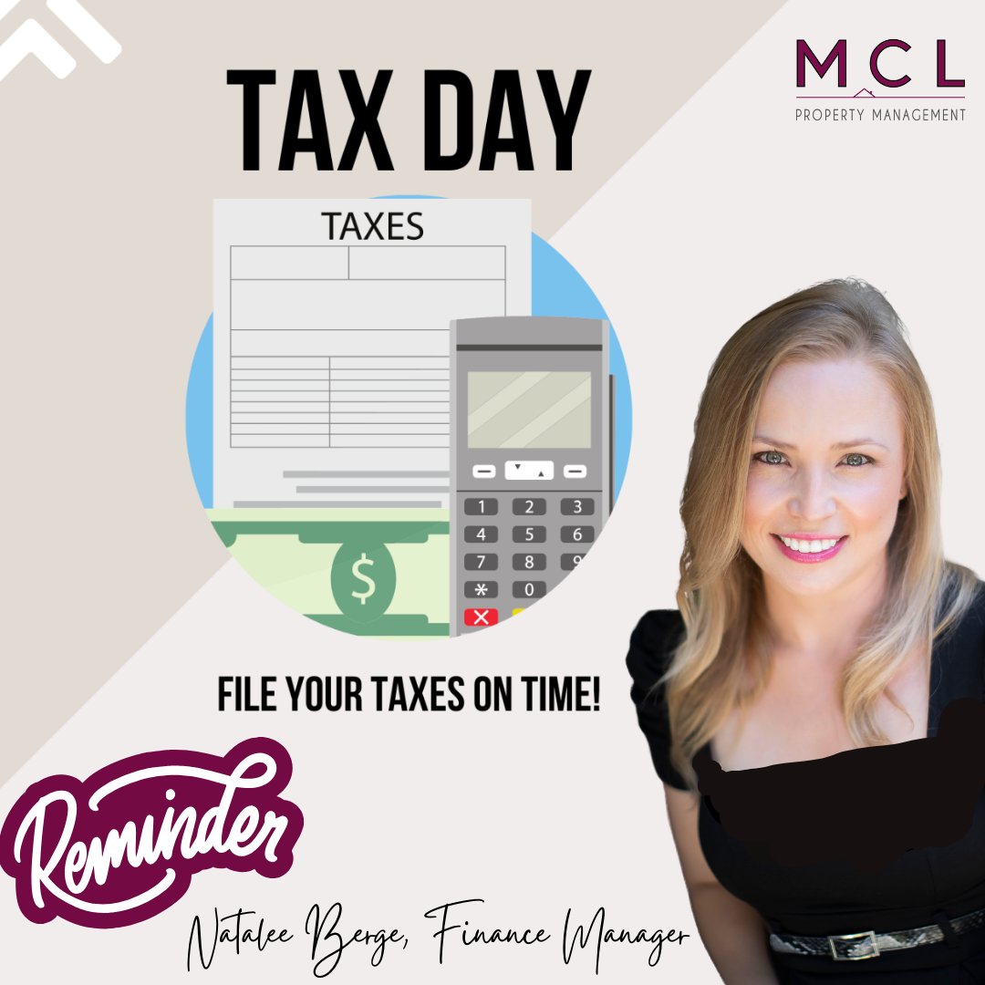 A quick reminder from our favorite lady in Finance! 🤩
Today is the day! 🧮🔢

#taxday #april #realestate #propertymanagement #maisonrealtygroup #mclpropertymanagement #moorecountync #financemanager #knowthenumbers #taxseason