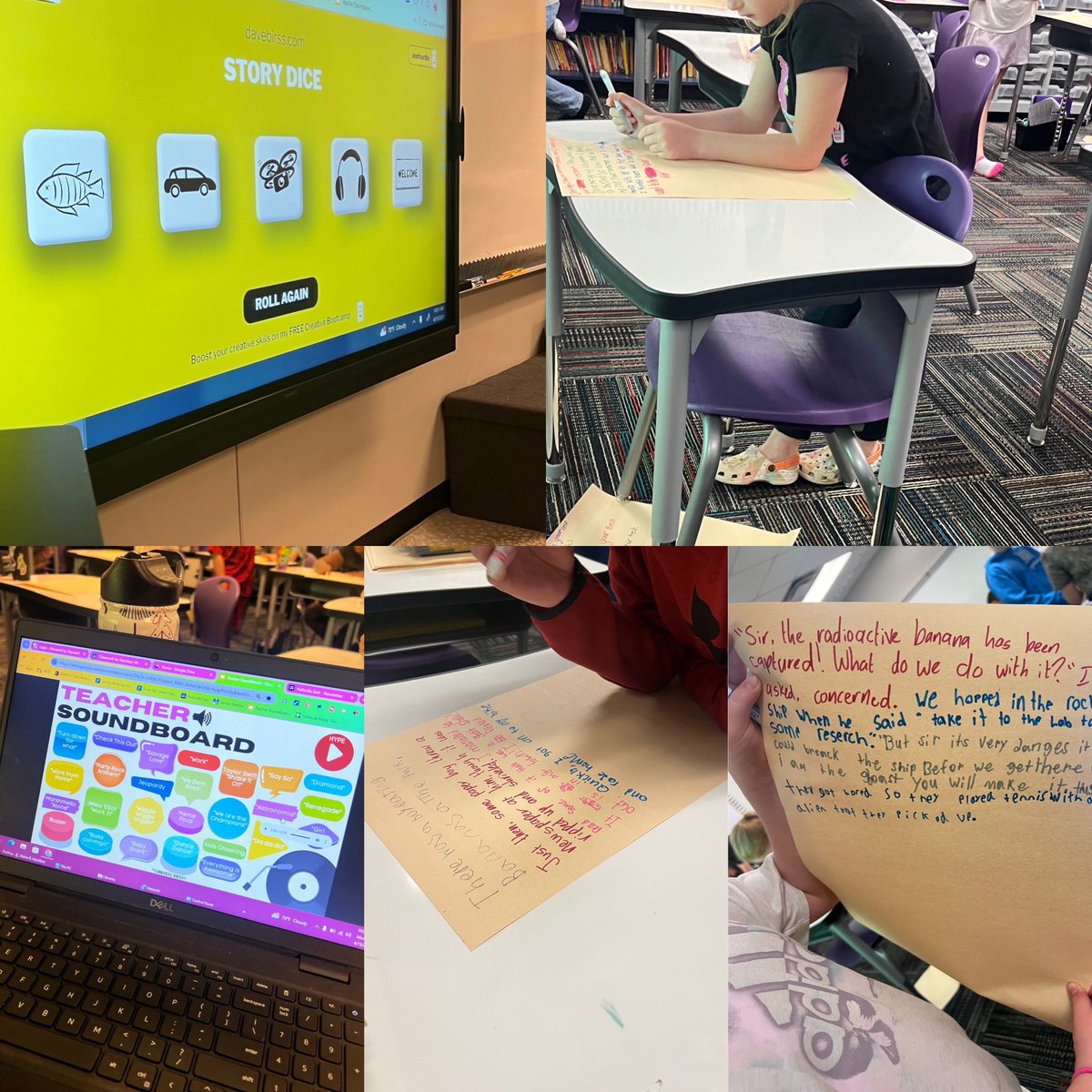 Alaina Hamilton (@lead2love2learn) on Twitter photo โWrite a little, a lotโ <a href="/CiaHallsville/">Hallsville ISD CIA</a> Used <a href="/davebirss/">Dave Birss</a> story dice and a little music from my soundboard to have a fun interactive writing session before we conquer the Staar test tomorrow! Resting our minds but having fun! <a href="/HallsvilleEast/">Hallsville East Elementary, Hallsville, Texas</a> โWrite a little, a lotโ <a href="/CiaHallsville/">Hallsville ISD CIA</a> Used <a href="/davebirss/">Dave Birss</a> story dice and a little music from my soundboard to have a fun interactive writing session before we conquer the Staar test tomorrow! Resting our minds but having fun! <a href="/HallsvilleEast/">Hallsville East Elementary, Hallsville, Texas</a>