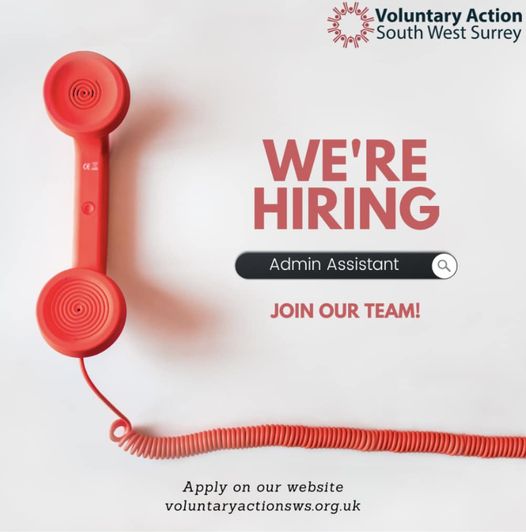 We are #recruiting an Admin Assistant to cover for Maternity Leave. Please see the #job description on our website for complete job role and to apply. #guildford #vacancy #opportunity voluntaryactionsws.org.uk/admin-assistan…