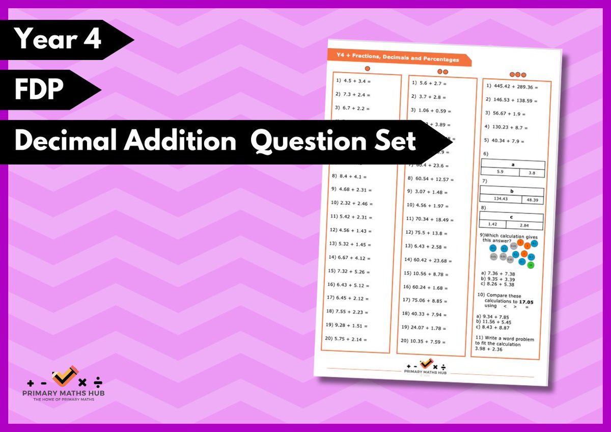 🧡🧠 PMH Daily Resource! Y4 FDP Question Set 🧠🧠

💻 - Visit the website! primarymathshub.com - Just £1.99 for access to 1000's of the best primary maths resources. Only 3 months left of this staggering offer!

#maths #primarymaths #mathsteacher #teacher #primaryteacher