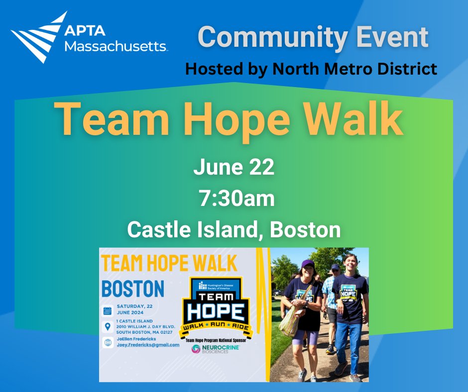 North Metro District is hosting volunteer and participation opportunities at the 2024 Team Hope Walk organized by the Huntington’s Disease Society of America on June 22.
Sign up to volunteer: signupgenius.com/go/10C0B4EA4AC…