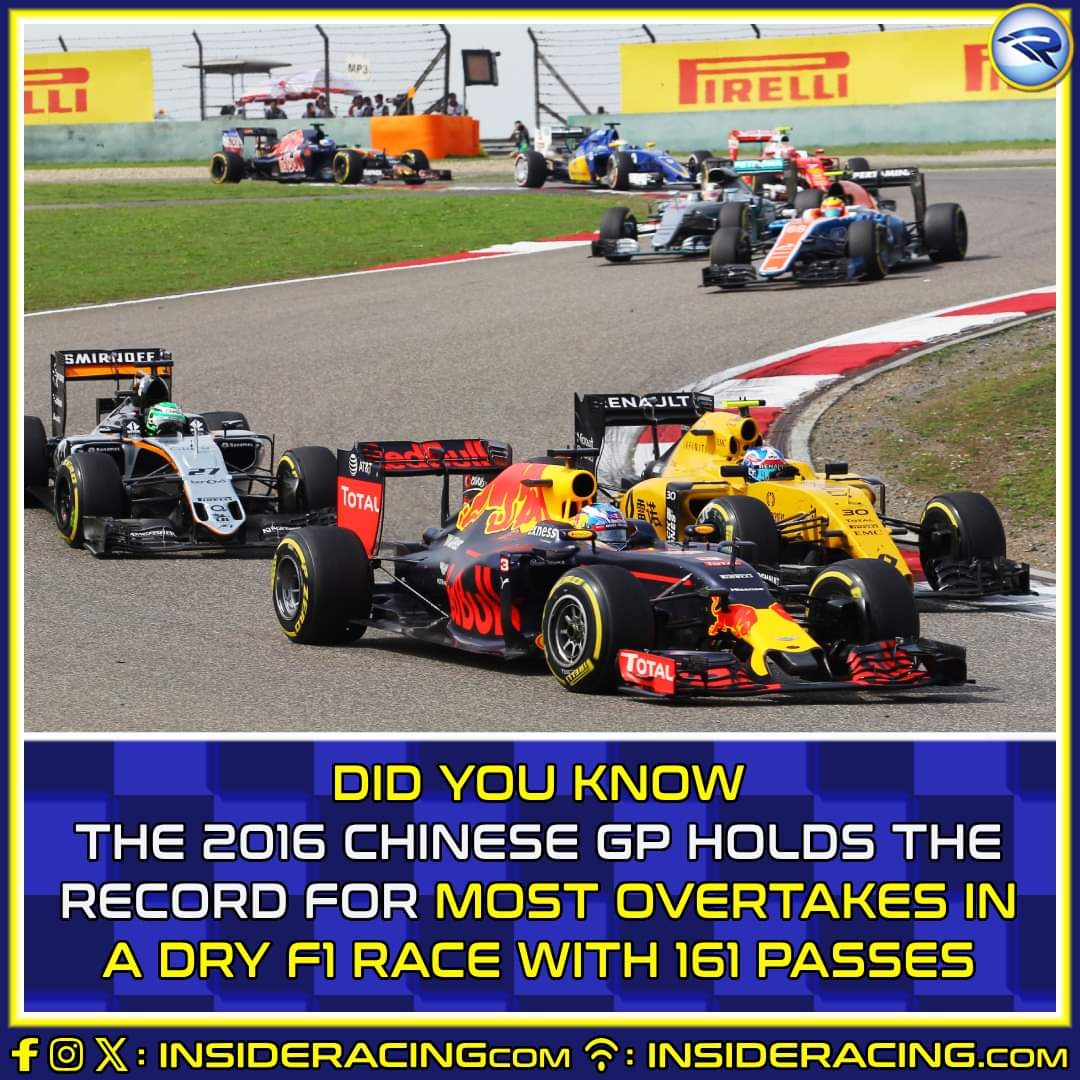 Only last year's chaotic #DutchGP has seen more overtakes in a single #F1 race than the #ChineseGP from eight years ago! 

#Formula1
