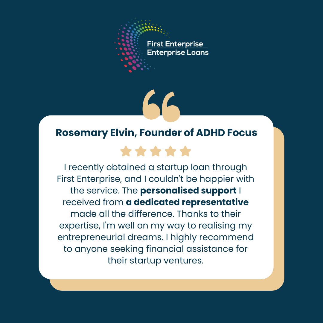 Excited to share this lovely testimonial from our client, Rosemary Elvin, who experienced exceptional support from our dedicated adviser, Lottie Naylor. 👉 If you are looking for a business loan, call us on 0345 602 7355 or fill in your enquiries here: first-enterprise.co.uk/business-loans/