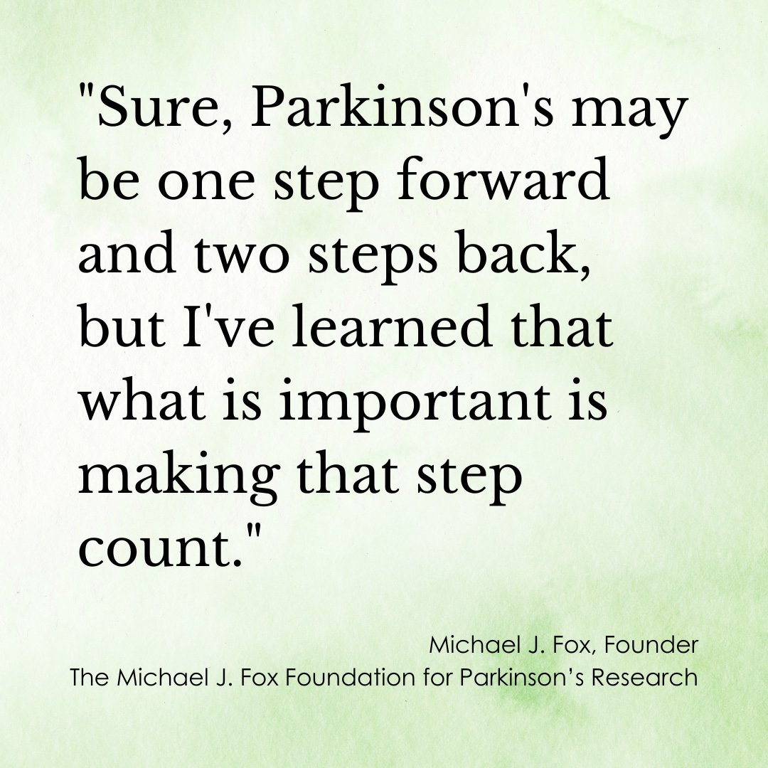 April is Parkinson’s Awareness Month, so take a step forward in your understanding of the 1 million people estimated to have Parkinson’s in the USA.

Learn more on the Michael J. Fox Foundation for Parkinson’s Research website. michaeljfox.org

#ParkinsonsAwarenessMonth