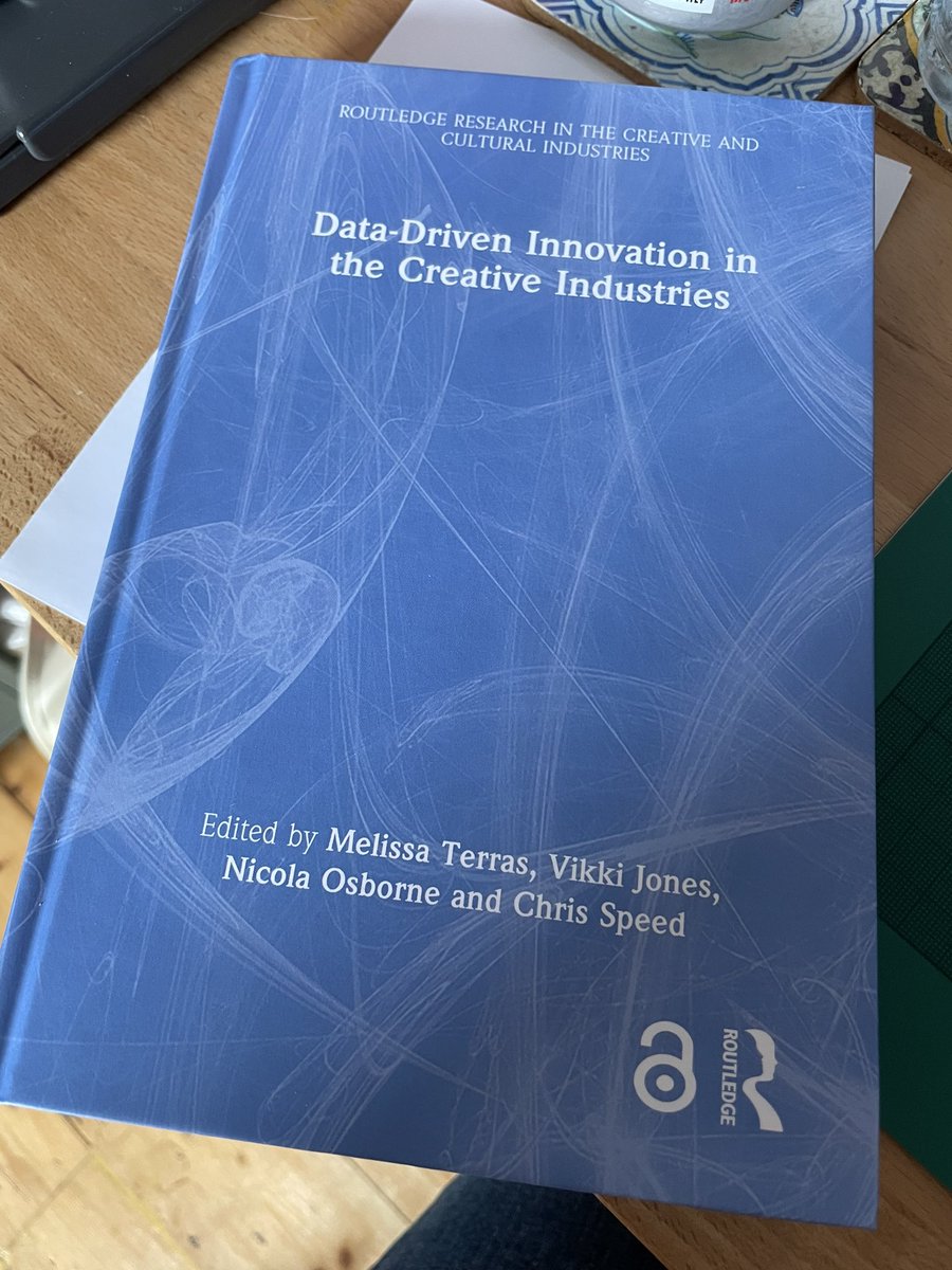 High excitement as my author copy of Data Driven Innovation in the Creative Industries (co-edited by @melissaterras, @jonesvikkijones, @chrisspeed & I) has arrived! Paperback version (prettier cover) is out later Wednesday! Preorder with a discount: routledge.com/Data-Driven-In…