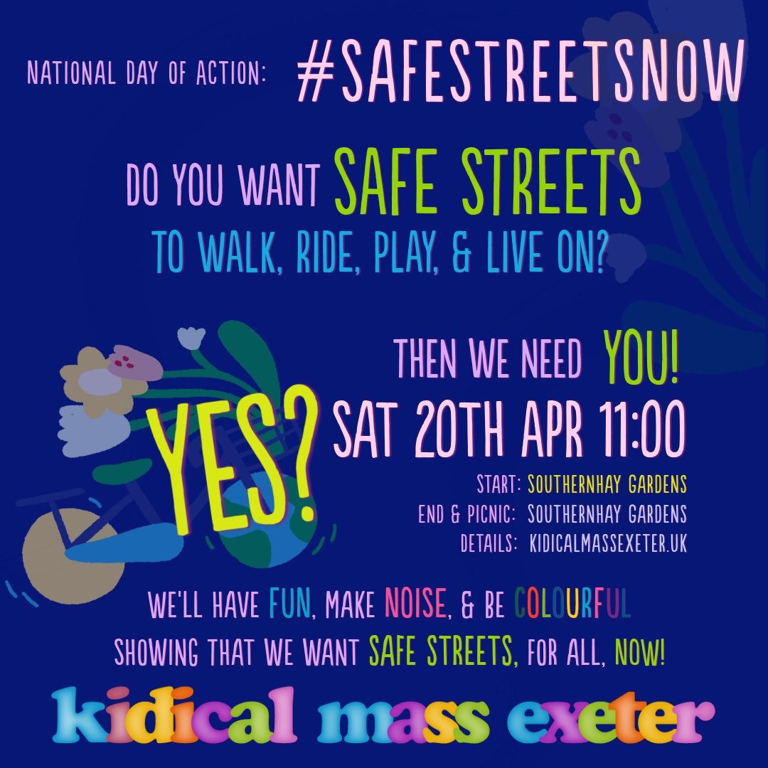 Come on down! The streets are lovely! #cycling #safestreets #exeter