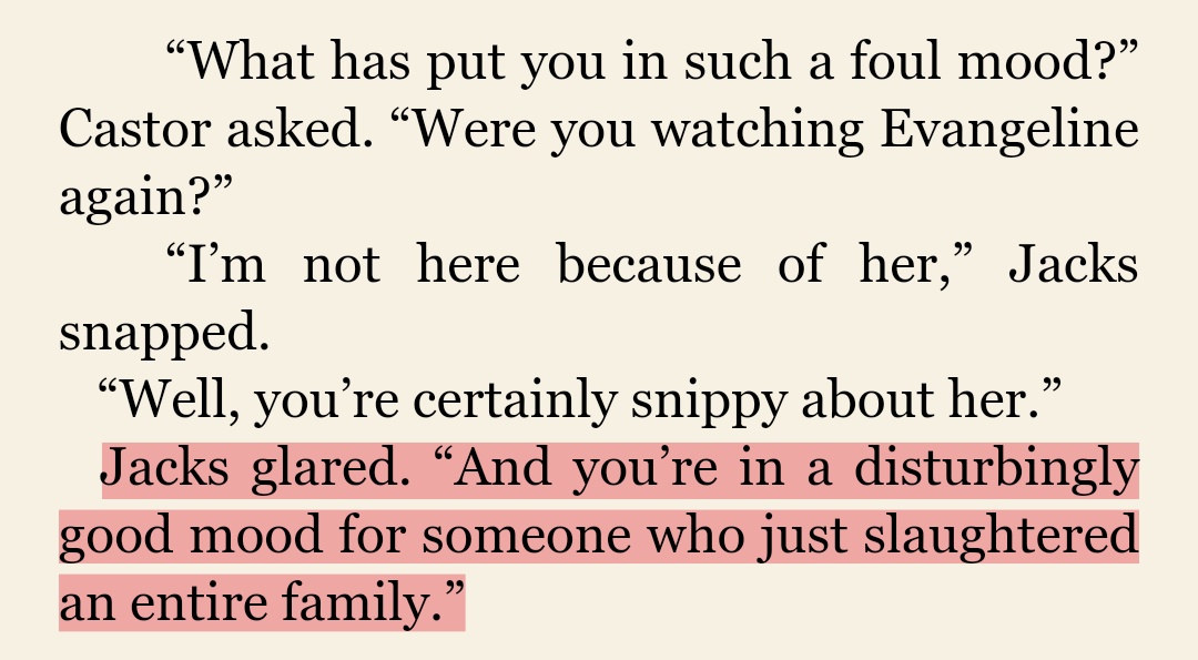 chaos teasing jacks with a silly harmless little joke and jacks just outright obliterating him