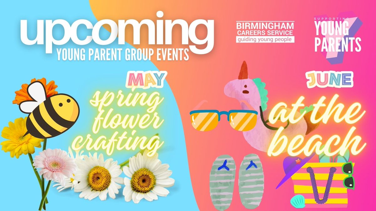 Upcoming Young Parent group sessions in May and June! Our Young Parents Groups are a free, friendly & fun group and a great way to meet like-minded young parents and get support from our @BhamCareers advisers More info birminghamcareersservice.co.uk/ypg/