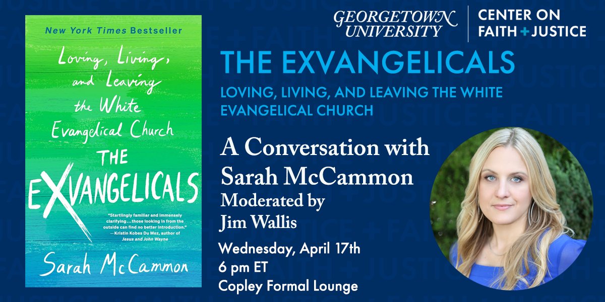 👋Come chat with @sarahmccammon on April 17 about her bestselling new book, a fascinating look at why some white evangelicals are leaving evangelicalism, and finding community and purpose elsewhere. RSVP: shorturl.at/jwP47
