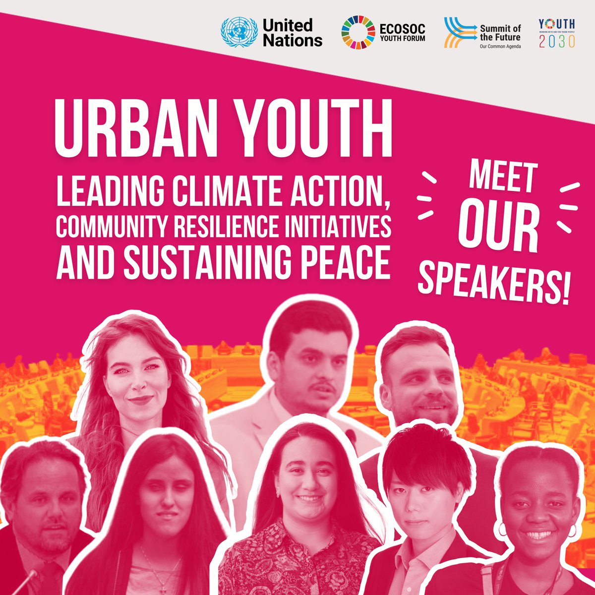 🌟 Excited to announce our stellar speakers for the ECOSOC Youth Forum! Join us for insights on 'Urban Youth Leading Climate Action, Community Resilience, and Sustaining Peace' featuring leaders like @Leahinitiative, @you___27 and more! 🎤 Don't miss out:…