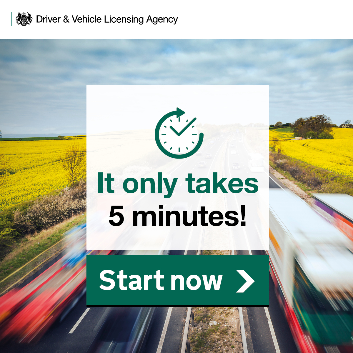 Set up your Driver and vehicles account on GOV.UK and you can choose to receive vehicle tax reminders by text or email. Do it today – it only takes 5 minutes: gov.uk/dvla/account