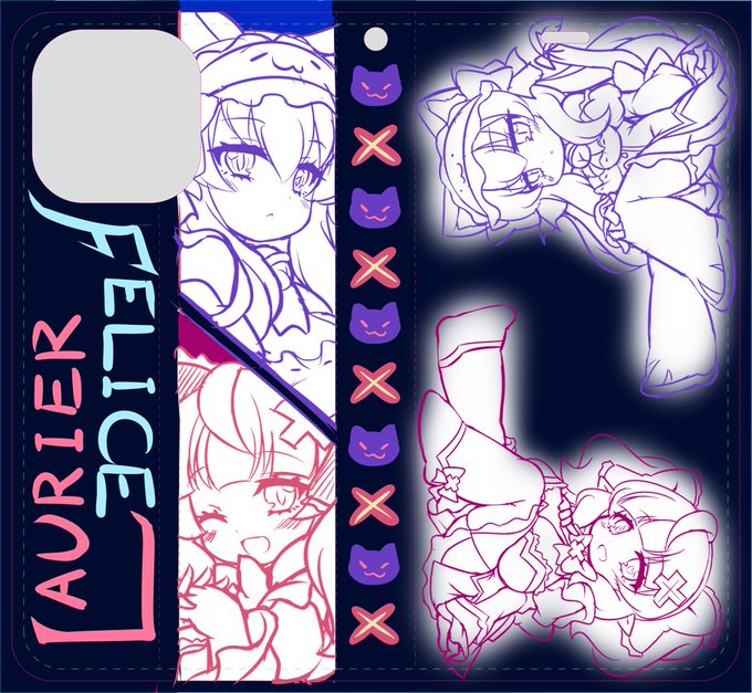 自作スマホカバー用のラフできた 