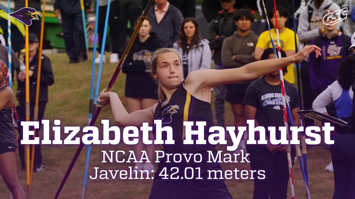 Congratulations to Elizabeth Hayhurst on breaking a school record and hitting an NCAA Provo mark in the javelin🔥🎉

#TogetherWeRise