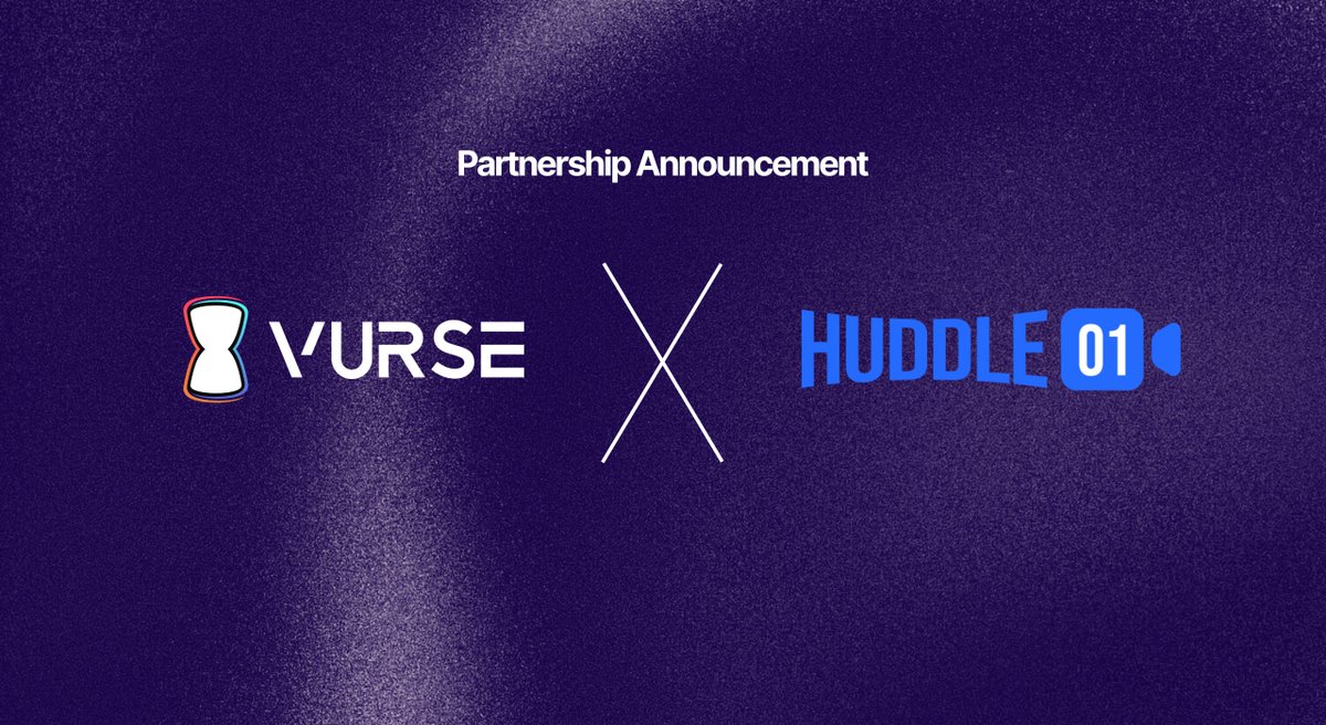 Partnership Announcement! 🤝 @vurse_official is excited to announce our partnership with decentralized real time communication solution leader @huddle01com We are excited to show you all the cool things we are developing at the intersection of live streaming, community