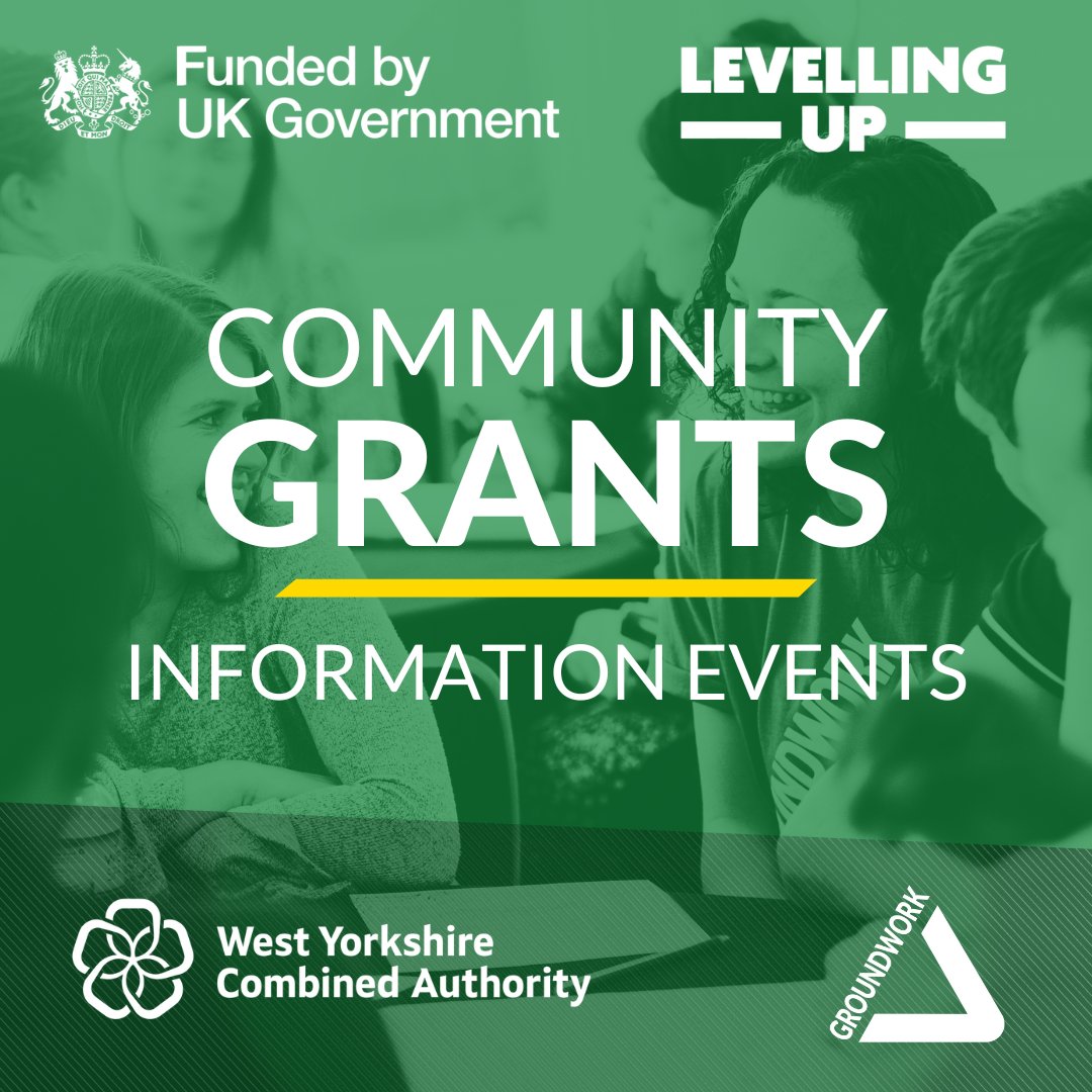 We're working with @WestYorkshireCA  to deliver #CommunityGrants to support people with barriers to accessing work. The £2.8m programme offers funding to VCSE organisations across #WestYorkshire. 

groundworkyorkshire.wufoo.com/forms/ukspf-we…

#ukspf #ukgovernment #employability #digitalinclusion