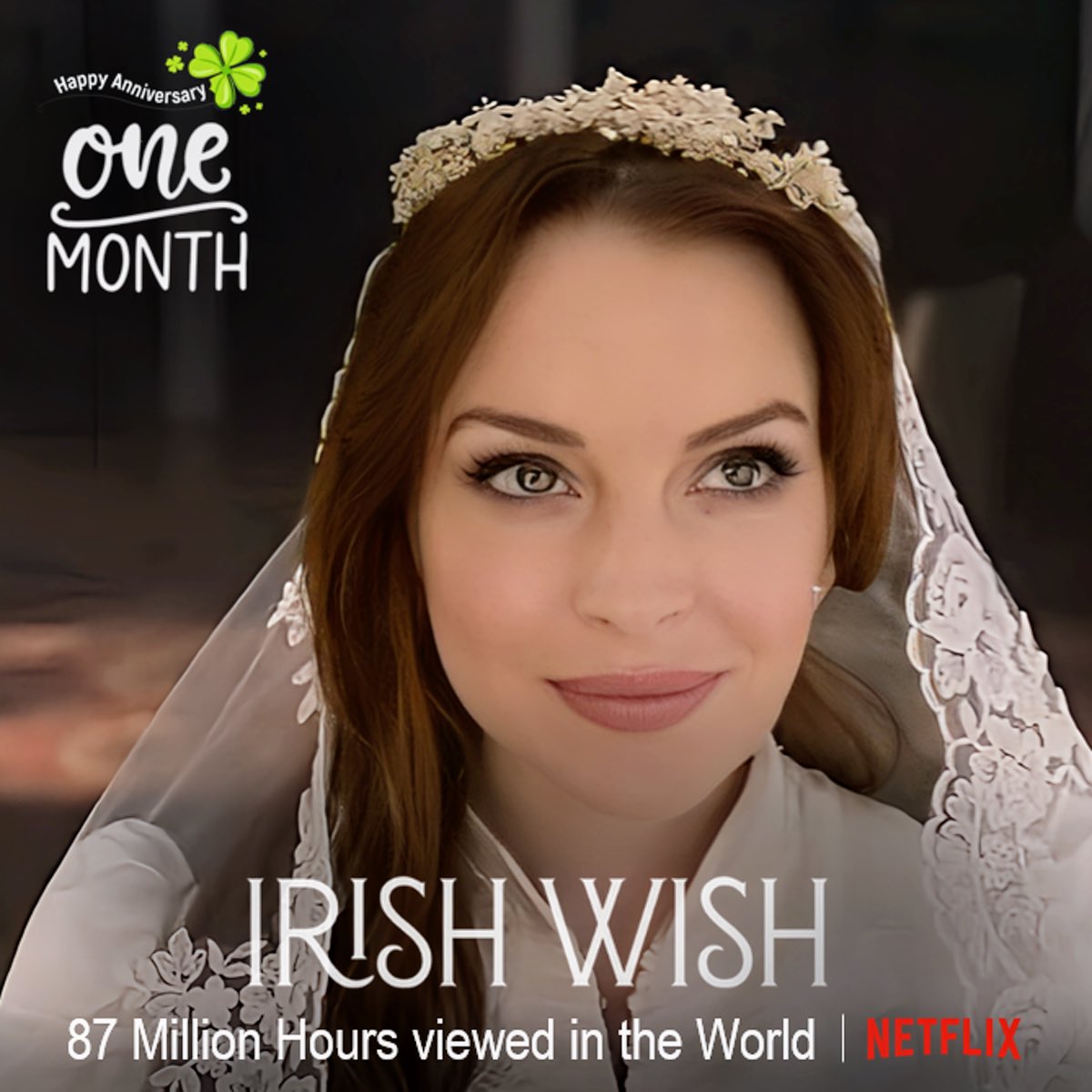 Thank You for an amazing month! #IrishWish @netflix @lindsaylohan ☘️🎉🥰