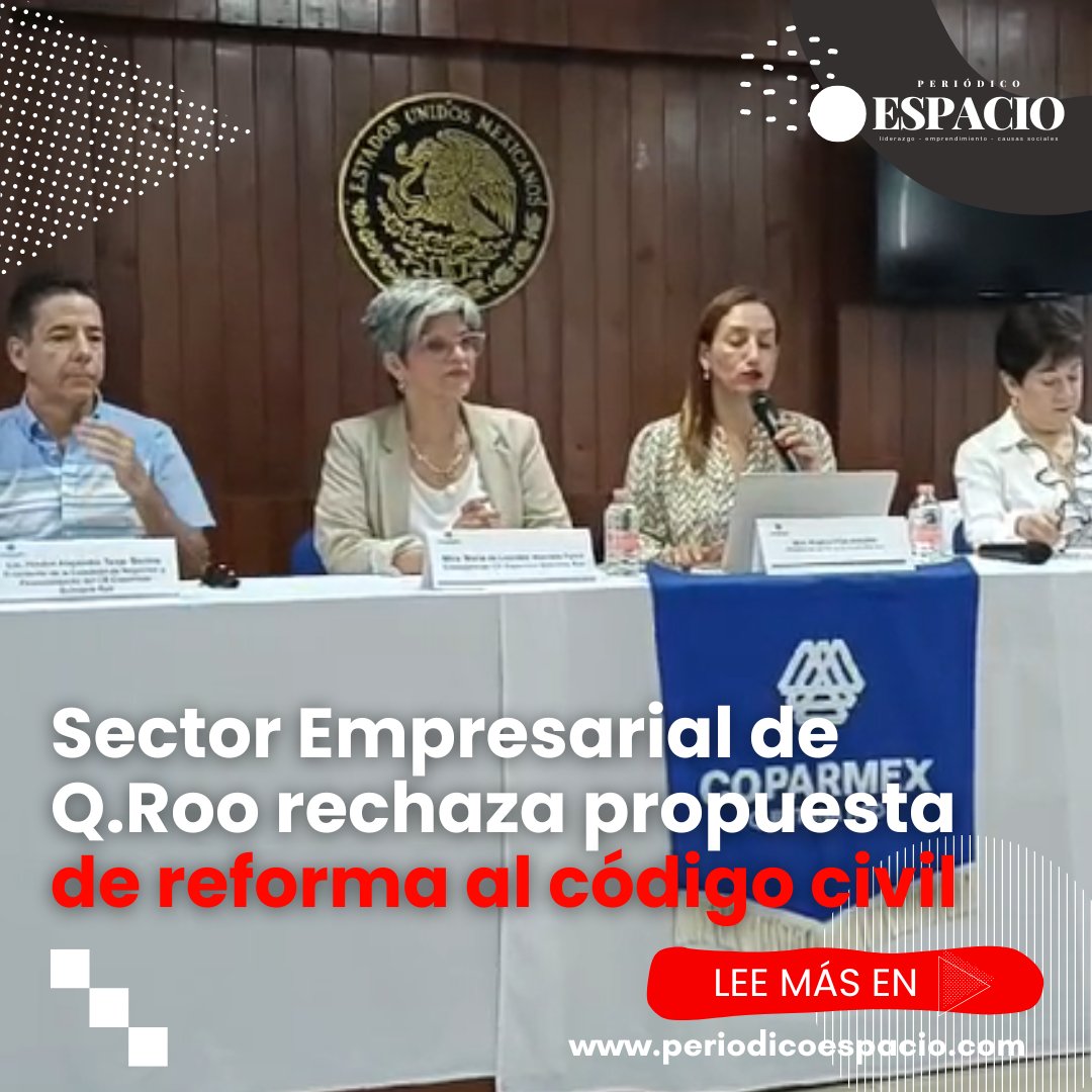 📢💼 ¡Conferencia de prensa sobre la propuesta de reforma al código de procedimientos civiles en Quintana Roo! periodicoespacio.com/sector-empresa…