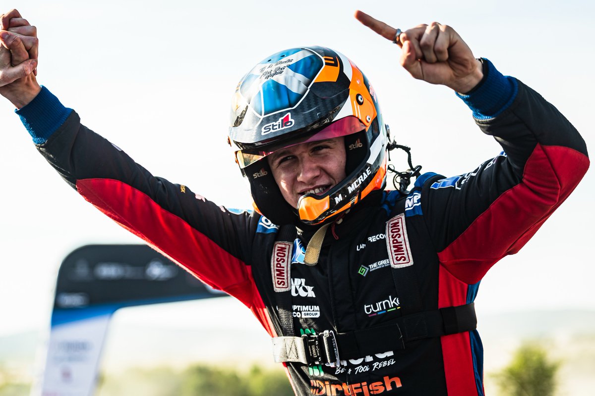 The McRae name is back on the top step of the rallying podium! Teaming up with Cameron Fair, a graduate of @MtrsportAcademy co-driver programme, 19-year-old Max McRae claimed his first @fia Junior European Rally Championship win in Hungary. Read more🔗motorsportuk.org/max-reignites-…