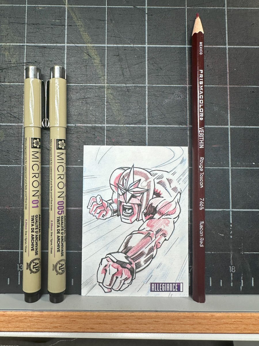 chrisdoray_art's tweet photo. Nova is the perfect hero for the artist who doesn't like to draw feet, or legs, or hips. My #nova #sketchcard for @UpperDeckEnt #MarvelAllegiance #InfinityTrilogy done in #myturnerpaint and @micronPens. DM 4 #artistproof #commissionsopen https://t.co/bL2f6Rqkj7