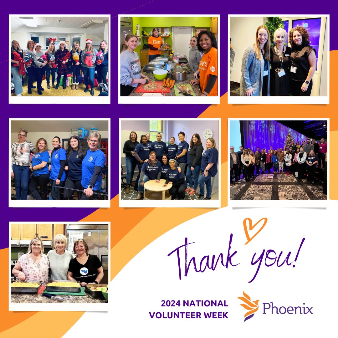 Phoenix is beyond grateful for our volunteers who dedicate their time and talents to helping us support youth and families. From workshops to meals, facility maintenance to events, the work we do would not be possible without you! 💖👏   #volunteer #volunteerappreciation