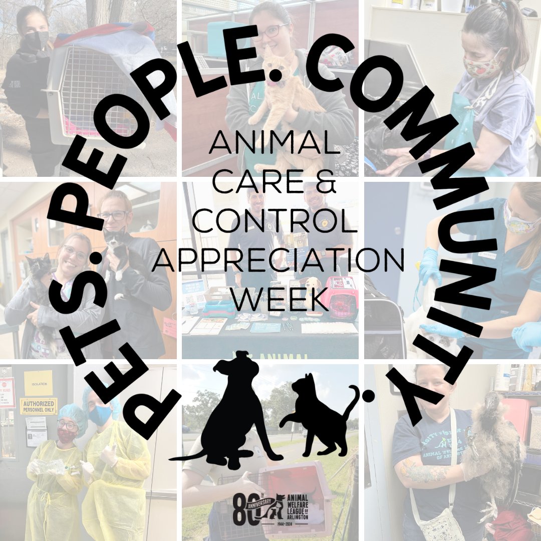 This #NationalAnimalCareAndControlAppreciationWeek, we'd love you to join us in thanking our amazing Animal Care Technicians and Animal Control Officers for their hard work, dedication, and passion for helping animals and people in need!