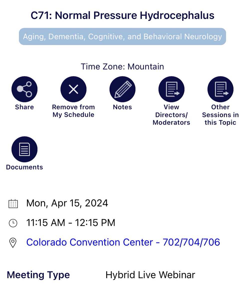You mastered degenerative causes, now master one of the most common fully reversible etiologies of dementia symptoms - NPH!!!!!! #endalz Today at #AANAM