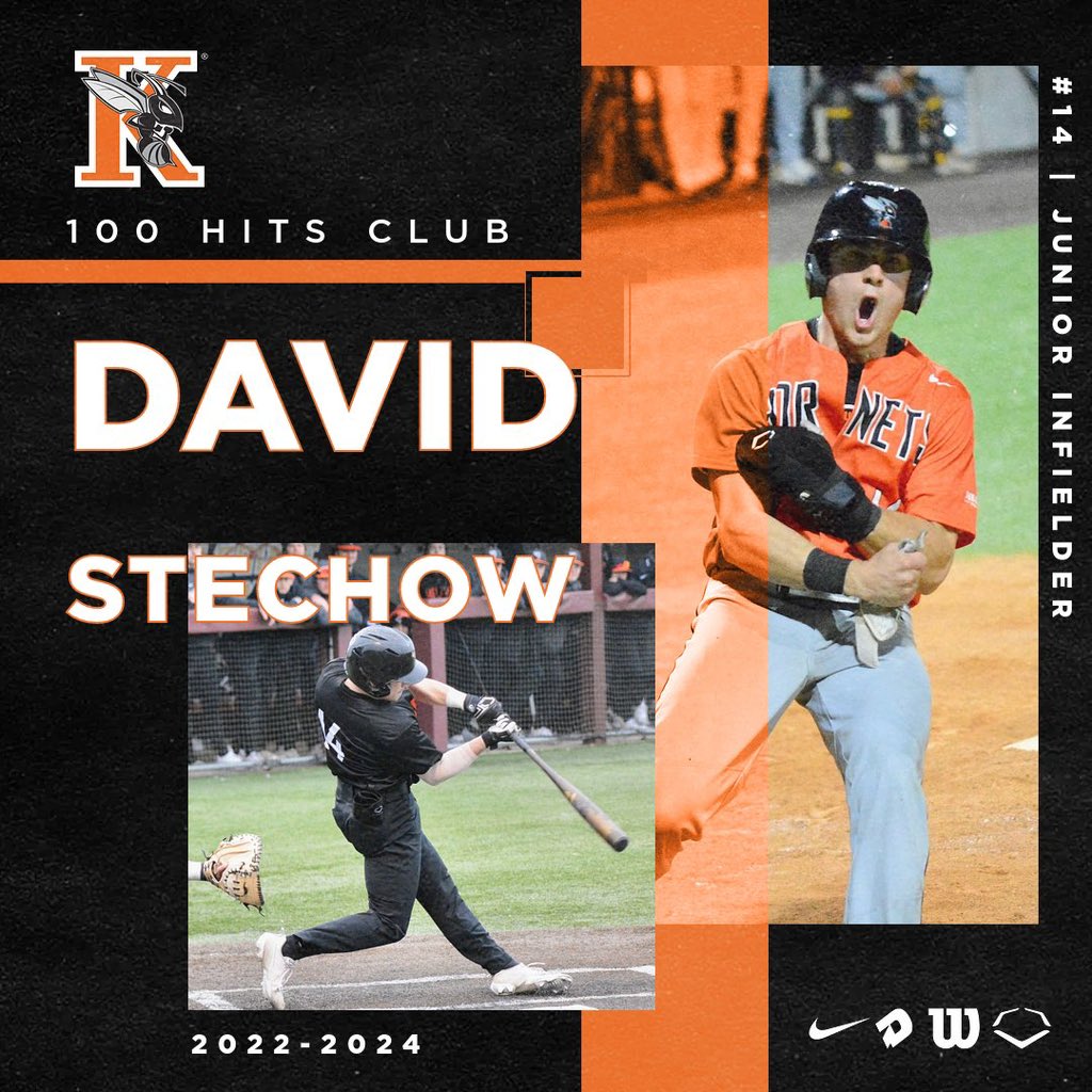 Welcome to the club, @david_stechow 🤝 In yesterday’s victory over Adrian, Stechow not only had a multi-hit game, but also recorded the 💯th base hit of his career. 🐝⚾️ #d3baseball