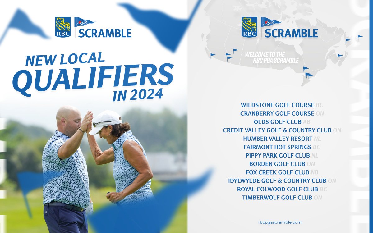 12 more first-time local qualifier host courses have joined the @RBCPGAScramble! Visit rbcpgascramble.com to learn more and #JoinTheJourney to @CabotCapeBreton